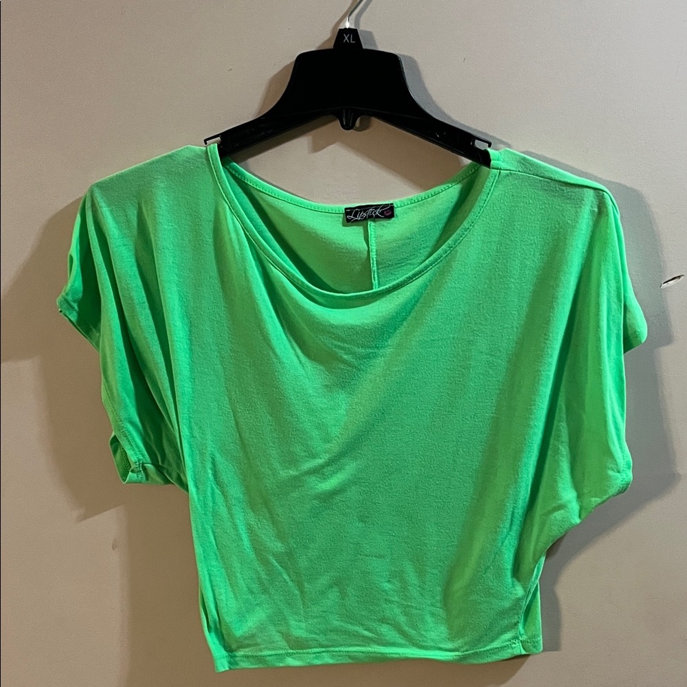Lipstick Boutique Bright Green Crop Top